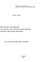 Thiết kế bài toán hình học gắn với thực tiễn trong dạy học hình học ở trường trung học phổ thông 