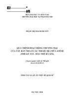 Quá trình hoạt động thương mại của tây ban nha ở các thuộc địa mỹ latinh (thế kỷ XVI – đầu thế kỷ XIX) (TT) 