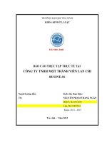 BÁO CÁO THỰC TẬP THỰC TẾ TẠI CÔNG TY TNHH MỘT THÀNH VIÊN LAN CHIBUSINE.SS