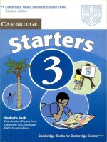 Starters 3 anwers booklet 