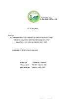 Đánh giá công tác chuyển quyền sử dụng đất tại phường gia sàng   thành phố thái nguyên   tỉnh thái nguyên, giai đoạn 2011   2013 