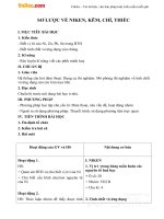 Giáo án Hóa học 12 bài 36: Sơ lược về Niken, Kẽm, Chì, Thiếc