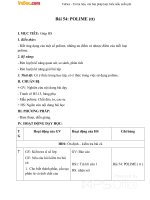 Giáo án Hóa học 9 bài 54: Polime (tiếp)