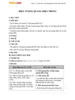 Giáo án Vật lý 12 bài 31: Hiện tượng quang điện trong