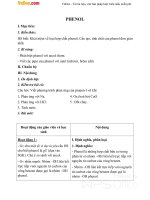 Giáo án Hóa học 11 bài 41: Phenol