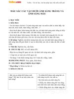 Giáo án Vật lý 9 bài 55: Màu sắc các vật dưới ánh sáng trắng và dưới áng sáng màu