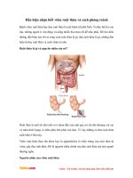 Dấu hiệu nhận biết viêm ruột thừa và cách phòng tránh