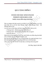 Mục tiêu 9 điểm môn toán trong đề thi đại học