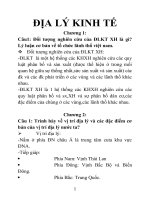 ĐỀ CƯƠNG ÔN TẬP ĐỊA LÝ KINH TẾ