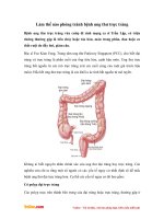 Làm thế nào phòng tránh bệnh ung thư trực tràng?