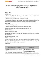 Giáo án Vật lý 12 bài 36: Năng lượng liên kết của hạt nhân và phản ứng hạt nhân