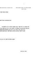 Nghiên cứu tổng hợp, đặc trưng và một số ứng dụng của vật liệu cacbon nano ống bằng phương pháp xúc tác lắng đọng hóa học pha hơi khí dầu mỏ hóa lỏng (LPG) việt nam 