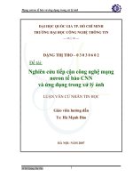 Nghiên cứu tiếp cận công nghệ mạng nơron tế bào CNN và ứng dụng trong xử lý ảnh 