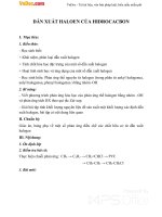 Giáo án Hóa học 11 bài 39: Dẫn xuất halogen của hiđrocacbon