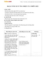 Giáo án Vật lý 8 bài 26: Năng suất tỏa nhiệt của nhiên liệu