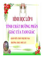 Bài giảng Tính chất đường phân giác của tam giác