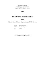 Thực trạng công tác chăm sóc khách hàng Công ty Bảo Sơn