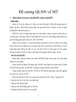 Đề cương quản lý nhà nước về môi trường