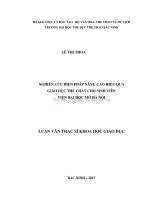 Nghiên cứu biện pháp nâng cao hiệu quả giáo dục thể chất cho sinh viên viện đại học mở hà nội 