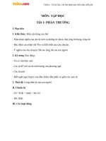 Giáo án Tiếng Việt 2 tuần 2 bài: Tập đọc - Phần thưởng