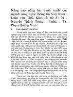 Nâng cao năng lực cạnh tranh của ngành công nghệ thông tin Việt Nam