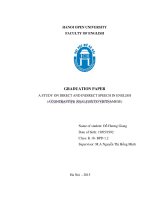 A study on direct and indirect speech in english ( a contrastive analysis to vietnamese) 