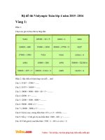 Bộ đề thi Violympic Toán lớp 4 năm 2015 - 2016