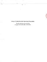 Báo cáo tài chính quý 1 năm 2016 - Công ty Cổ phần Bảo hiểm Ngân hàng Nông nghiệp