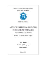 A study on refusing an invitation in english and vietnamese 