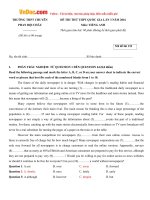 Bộ đề thi thử THPT Quốc gia năm 2016 môn Tiếng Anh - Số 20