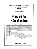 Hướng dẫn đồ án nền và móng ĐHXD