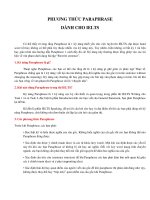 Phương thức Paraphrase dành cho IELTS