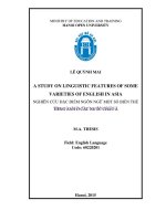 A study on linguistic features of some varieties of english in asia 