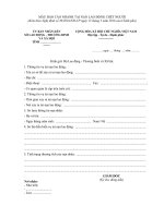 Mẫu báo cáo nhanh tai nạn lao động chết người