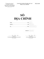 HƯỚNG DẪN VIẾT SỔ ĐỊA CHÍNH