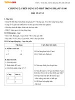 Giáo án Toán 2 chương 2 bài 12