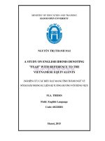 A study on english idioms denoting fear with reference to the vietnamese equivalents 