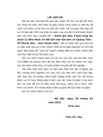 Đánh giá thực trạng công tác Quản Lý Nhà Nước về đất đai trên địa bàn xã Quảng Tâm – TP.Thanh Hóa – tỉnh Thanh Hóa