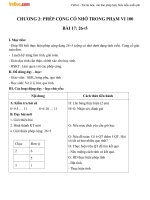 Giáo án Toán 2 chương 2 bài 17