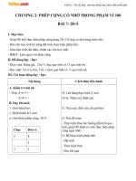 Giáo án Toán 2 chương 2 bài 7