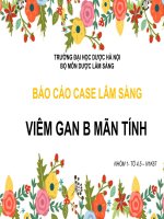 báo cáo case lâm sàng VIÊM GAN b mãn TÍNH 