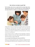 Học cách dạy con tự lập của người Nhật