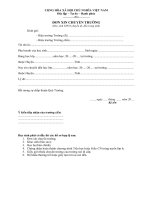 Đơn xin chuyển trường