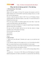 Tiếng Anh thư tín thương mại bài 3: Thư đặt hàng