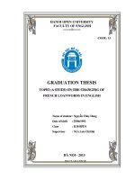 A study on the changing of french loanwords in english 