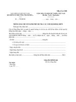 Mẫu 1a-CBH: Thông báo chuyển kinh phí chi trả các chế độ BHXH, BHTN