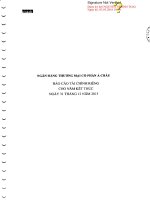 Báo cáo tài chính công ty mẹ năm 2015 (đã kiểm toán) - Ngân hàng Thương mại Cổ phần Á Châu