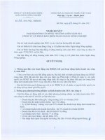 Nghị quyết Đại hội cổ đông thường niên năm 2011 - Công ty Cổ phần Bảo hiểm Ngân hàng Nông nghiệp