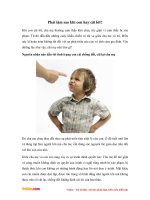 Ứng xử khi con cái chống đối và cãi lời cha mẹ