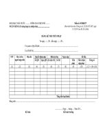 Mẫu bảng kê thu tiền phạt - Mẫu 02/BKTP